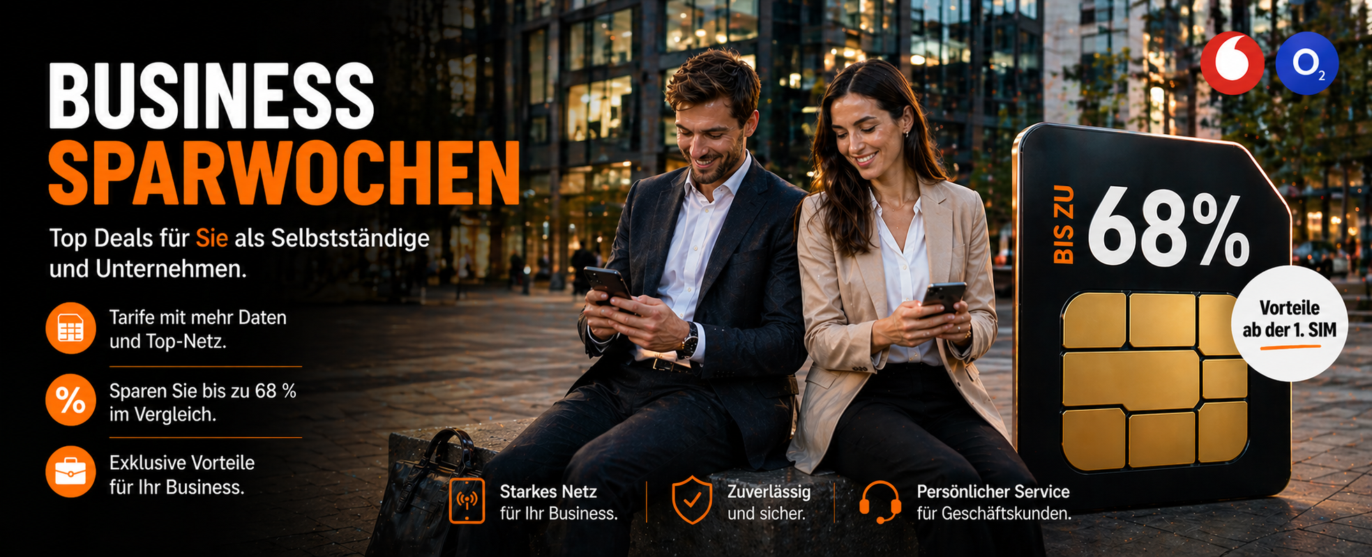 Business Handytarife von Vodafone und o2